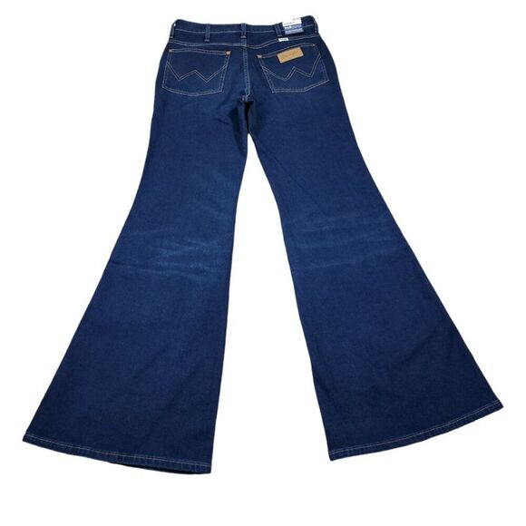 Wrangler Wanderer 622 High Rise Flare Dark Wash Blue Cowgirl Western Size 30x34 - Picture 2 of 11